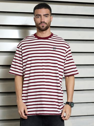 High Star MenS Relaxed Fit T-Shirt (Hsmtss24S1_Red