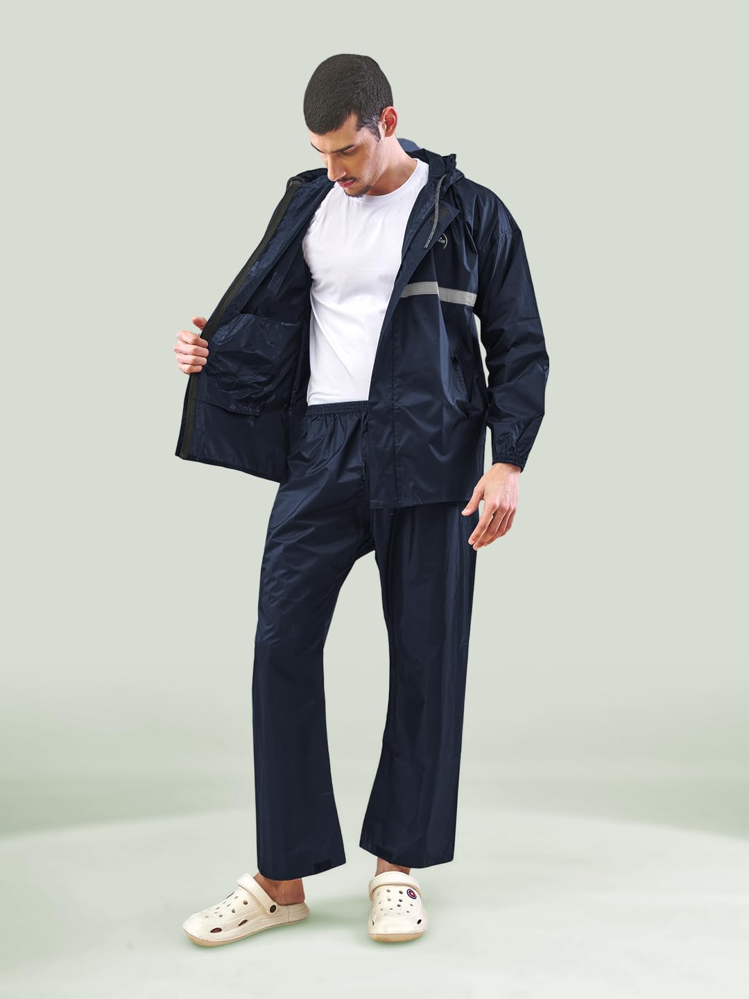 Lux Venus Reflecting Design Tapping Rain Suit For Men