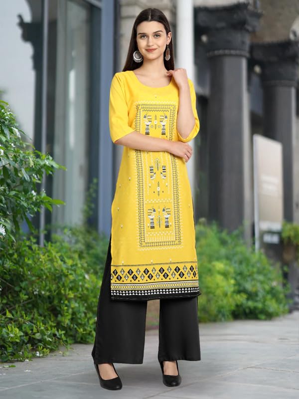 Tee Projekt Printed Crepe Kurti For Women Ll Vibrant Colour Kurti (Pack Of 6)