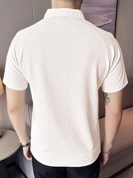 Greciilooks Solid Regular Fit T-Shirt For Men (Gl-M.T Mt1230_White