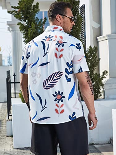 Greciilooks Mens Rayon Casual Shirt Regular Fit Men Casual Shirt (White, Xx-Large)
