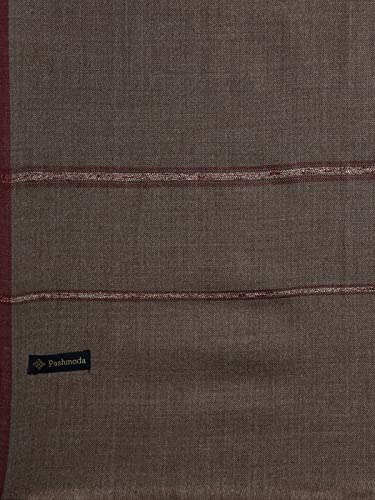 Pashmoda Men Farhat Woven Design Shawl (Size 123X266 Cms, Black Color)