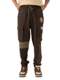 The Souled Store Official Star Wars: Empire Strikes Men and Boys Drawstring Oversized Fit Cotton Cargo Joggers Brown