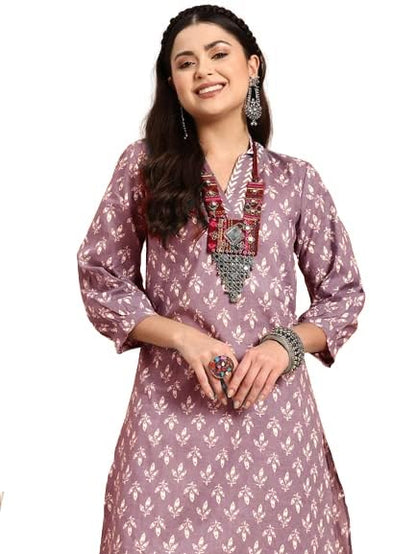 LookMark Women's Cotton Blend Kurta Set, Medium, Peach, AZ-LM-OG-KS2070 PEACH-M