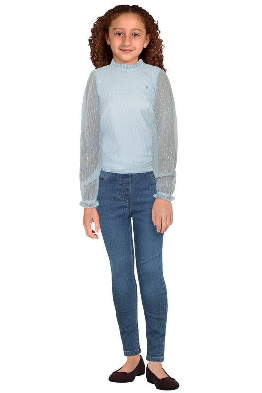 Allen Solly Girls Casual Cotton Full Sleeve Round Neck T-Shirt