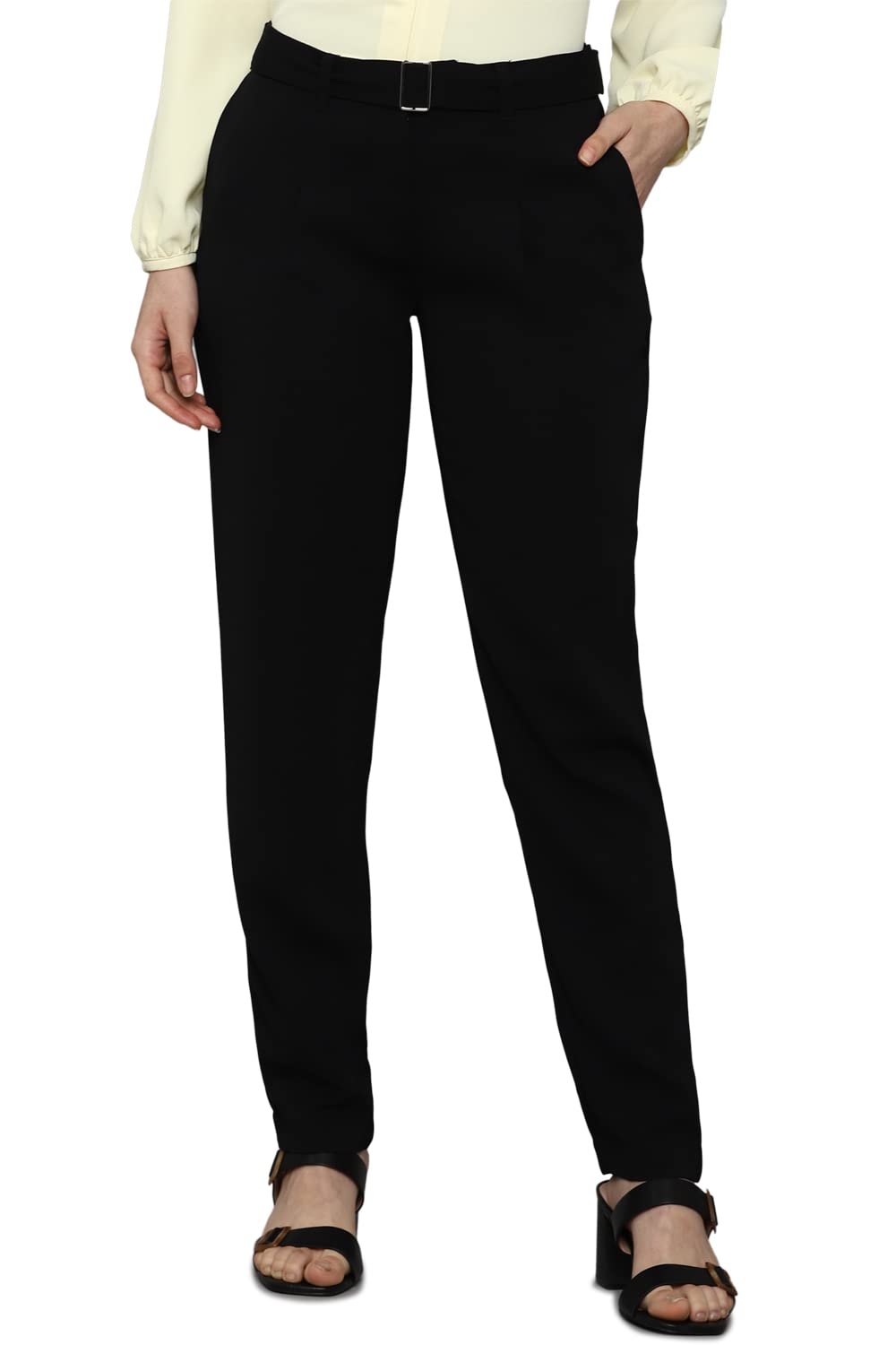 Allen Solly Women Regular Fit Solid Casual Pants