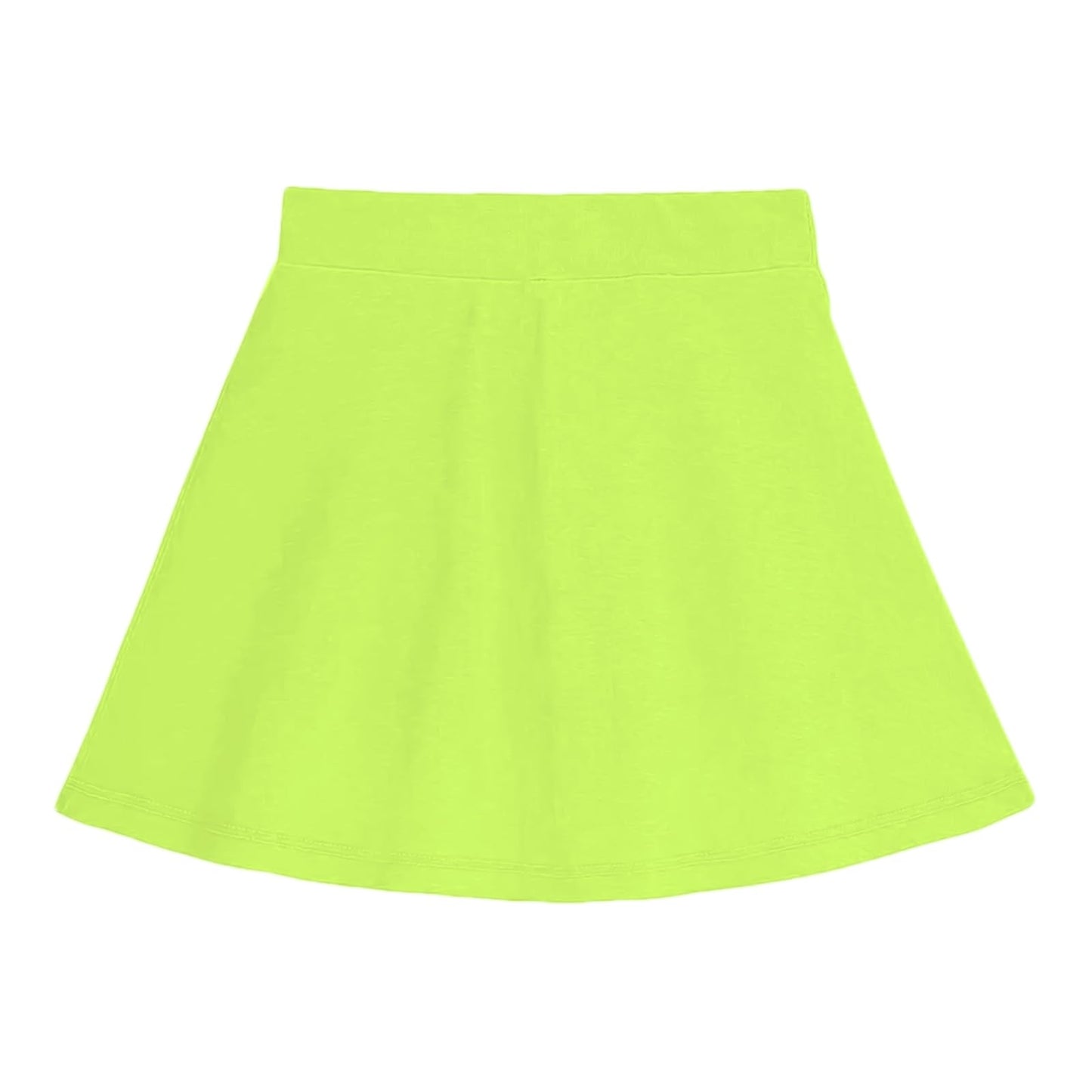Kyda KidsGirls Cotton Printed Skirt Attached With Inner Lycra Shorts(Pack Of 1) Neon