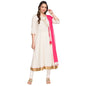 Aurelia Womens Key Hole Neck Embellished Churidar Suit (Cream_XX-Large)