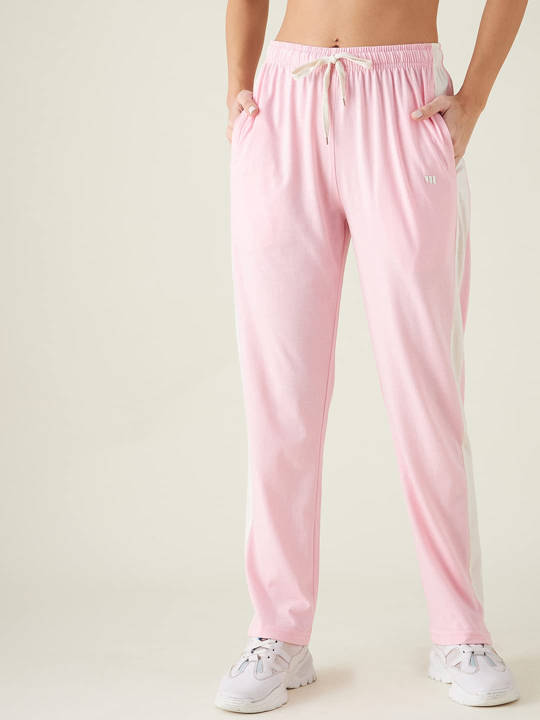 Modeve Striped Women Pink Track Pant