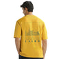 Nobero Men Cotton Graphic Print Oversized Fit T-Shirt (1M-Twrt-C0910-Og_Mustard Yellow