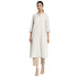 Fabindia Women Cotton Hand Block Print Long Kurta Natural_Xxl