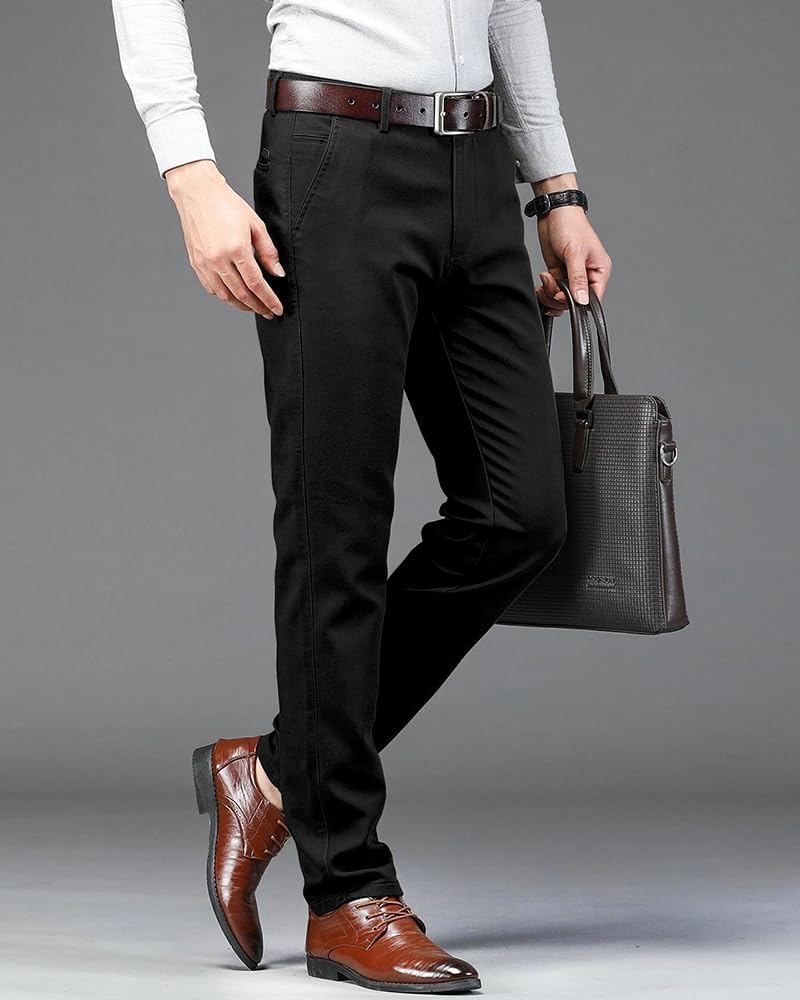 Noble Monk Regular Fit Mens Wear Formal Pant Black