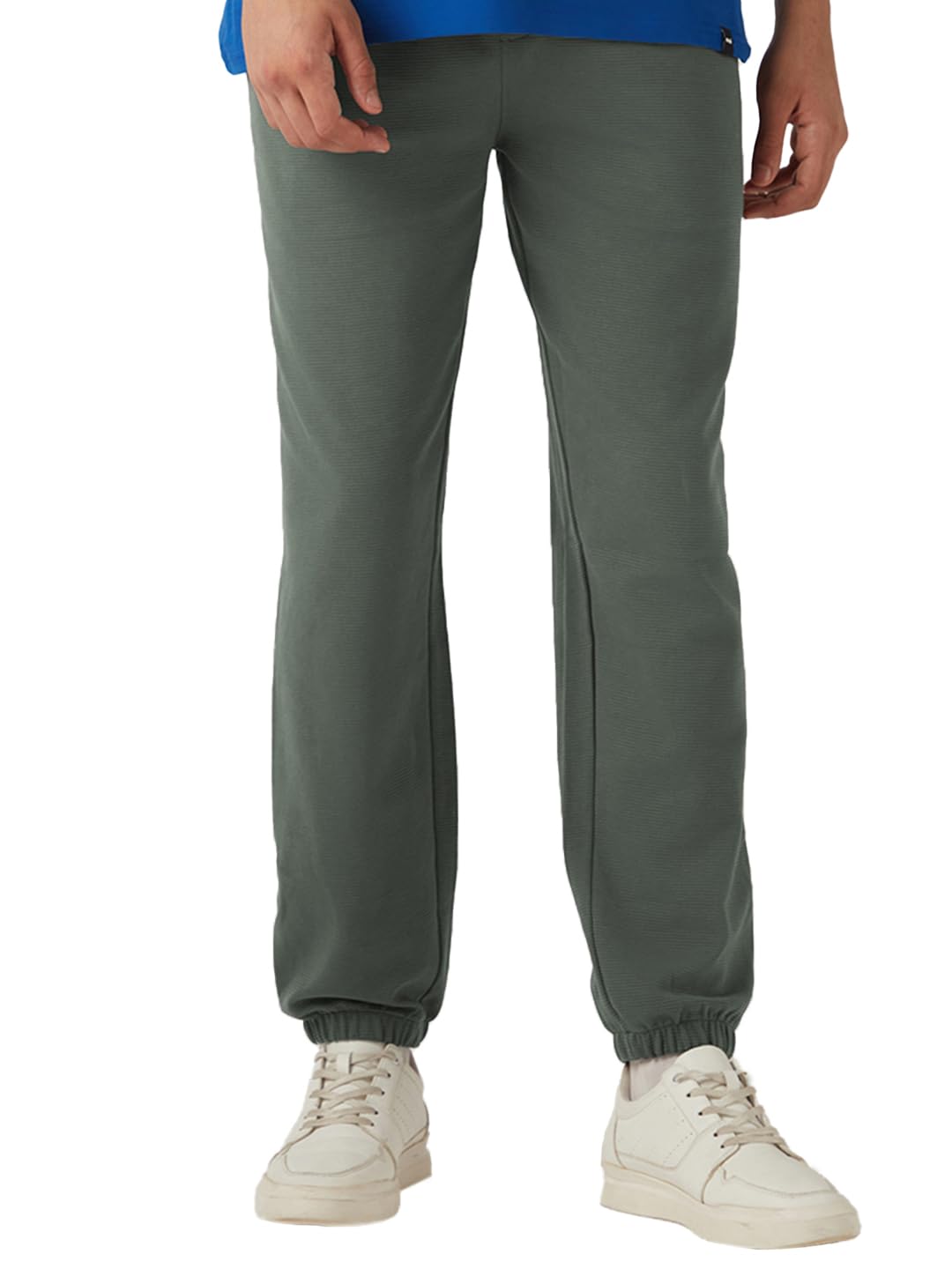 Bewakoof Heavy Duty 1.0 Mens Solid Regular Fit Cotton Blend Track Pant_646480_Grey_XL