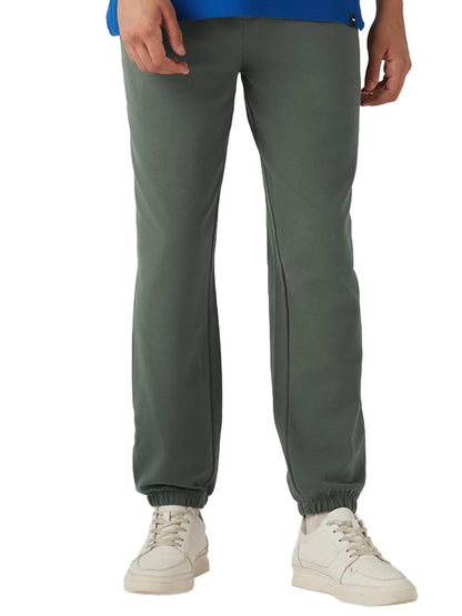Bewakoof Heavy Duty 1.0 Mens Solid Regular Fit Cotton Blend Track Pant_646480_Grey_XL