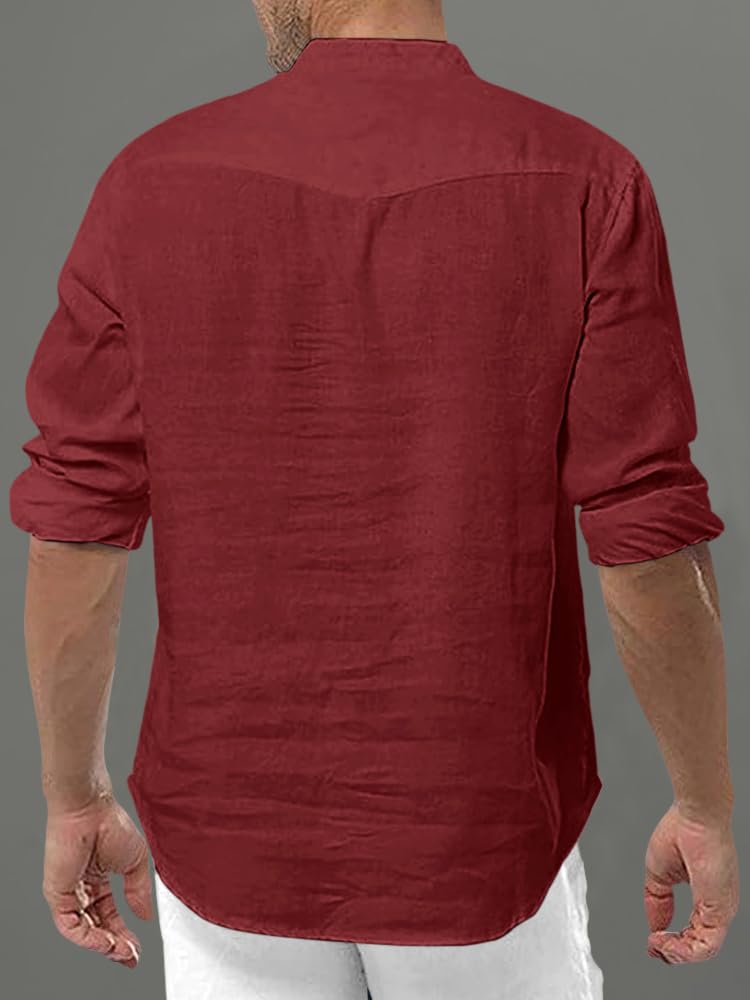 Finivo Fashion MenS Solid Cotton Blend Regular Fit Straight Kurta, Pack Of 1 Maroon