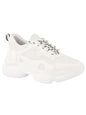 Shoetopia Womens Block Heel Sneakers White