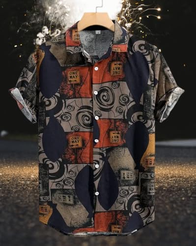 Indoprimo Casual Printed Half Sleeve Shirt For Men Multicoloured