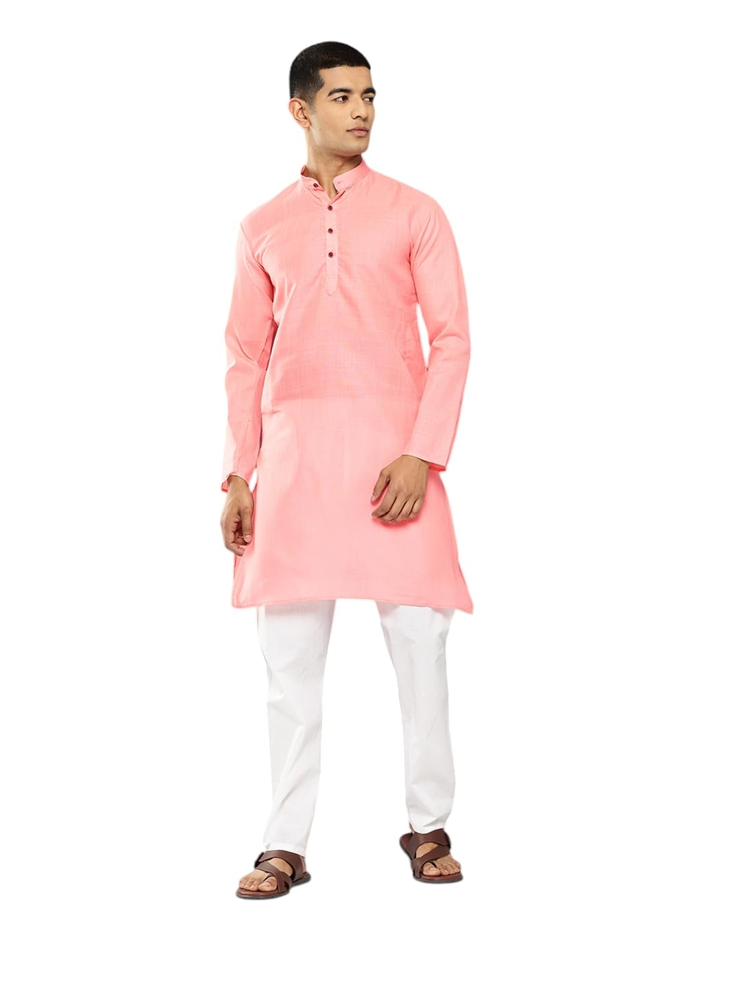 Aarika Mens Ethnic Wear Mustard Colour Solid Cotton Kurta Pyjama Set (Xs-Xxl)