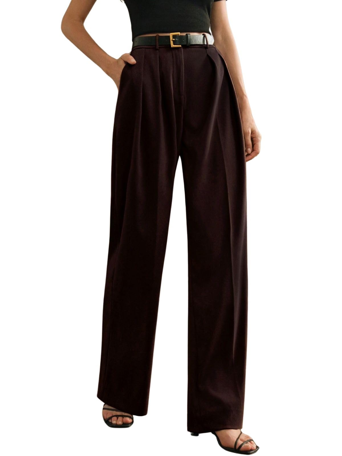 Greciilooks High Waist Cotton Trousers For Women  Flared Parachute Pants With Side Pockets | Casual Travel Cargo Pants