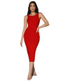 Toochki Dress For Women | One Piece Dress For Women | Women Dress | Dresses For Women | Red Bodycon Fit Dress For Women | Midi L