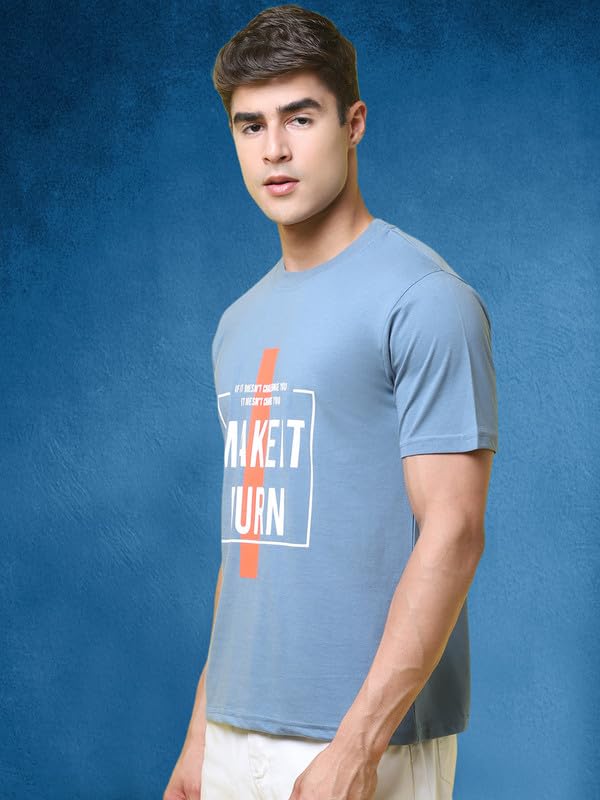 Pinkmint Combo T-Shirt for Men Cotton Blend Casual Half Sleeve T-Shirt l Active wear l Regular Home T-Shirt (Pack of 2)