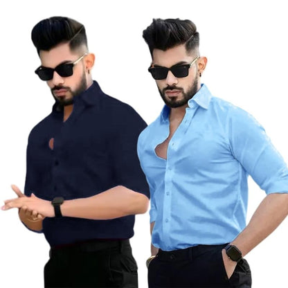 Pinkmint Cotton Blend Casual Shirt for Men Combo Shirt for Formal Wear, Regular Home Wear