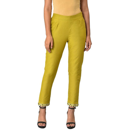 W Cotton Blend Strechable Parallel Pants For Women | Cotton Blend Parallel Pants For Women | Trousers For Women | W For Woman