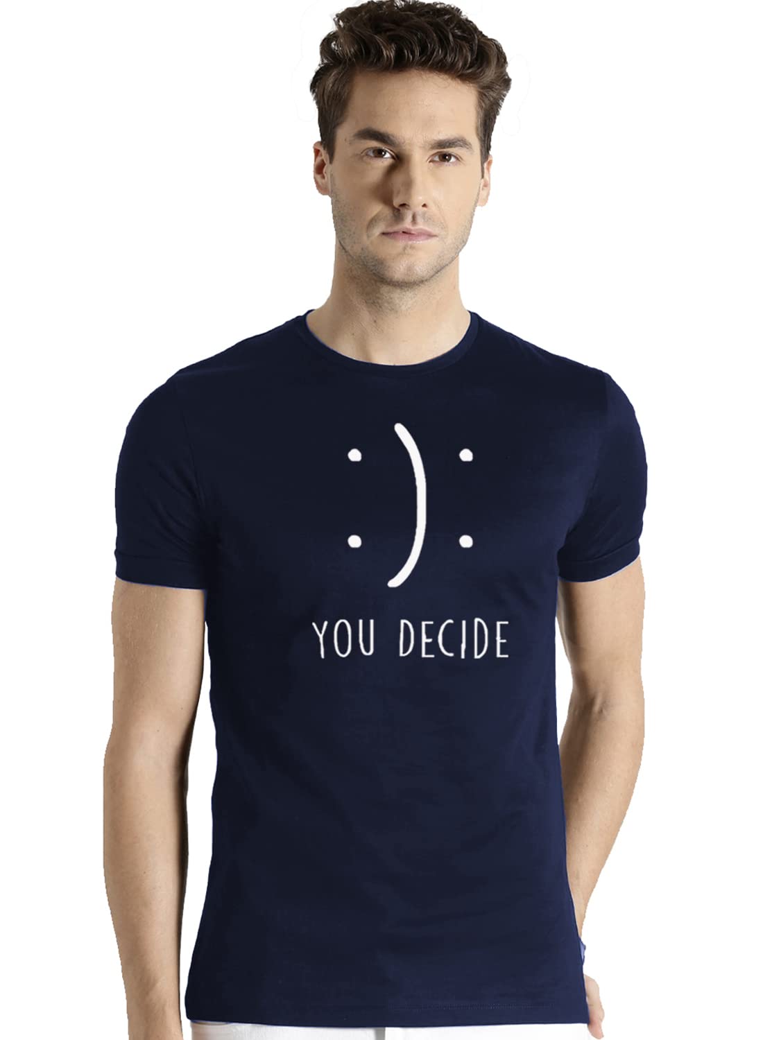 ADRO You Decide Mens Printed T-Shirts (RNR-M-DEC-NB_Navy)