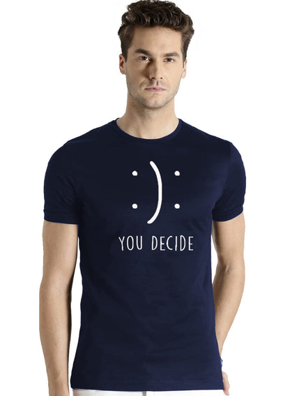 ADRO You Decide Mens Printed T-Shirts (RNR-M-DEC-NB_Navy)