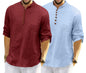 Royalscout MenS Cotton Polyester Blend Solid Regular Fit Full Sleeve Short Kurta | Ethnic, Lightweight Summer Kurta For Daily &