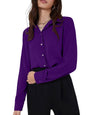 Greciilooks WomenS Regular Fit Western Shirt (Gl-W1894_Dark Purple