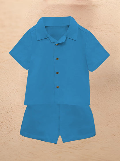 A.T.U.N. (ALL THINGS UBER NICE) Boys Solid Two Piece Set | Co-Ord Set for Boys