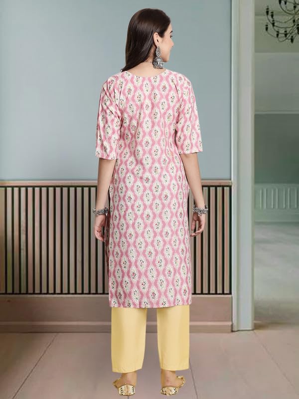 Pinkmint WomenS Crepe Printed Kurta And Pant Set (Pack Of 3)