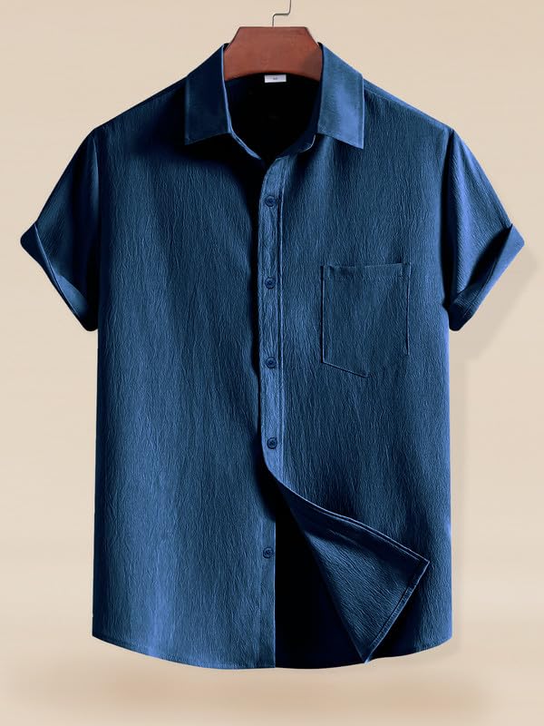 Tee Projekt Textured Shirts for Men || Casual Shirt for Men || Comfortable and Stylish for Every Wardrobe Teal
