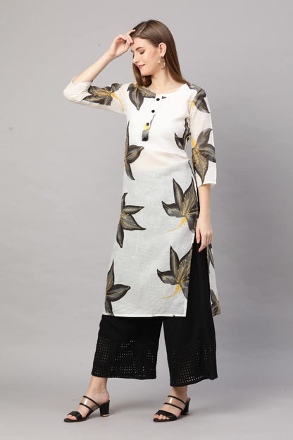 GoSriKi Women Cotton Blend Regular Kurti