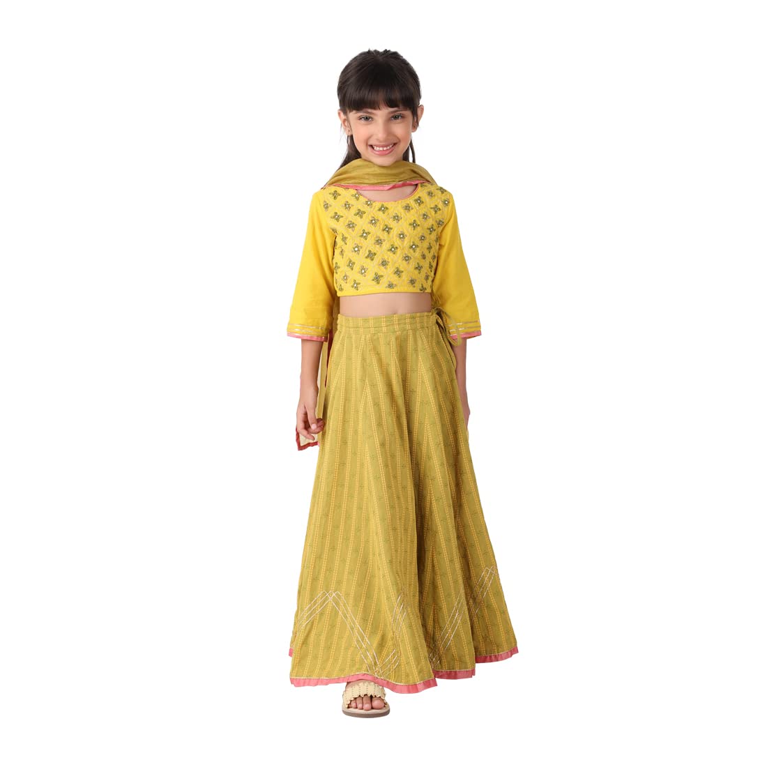 Fabindia Kids Dobby Weave 3 Piece Set Cotton_8-10Y