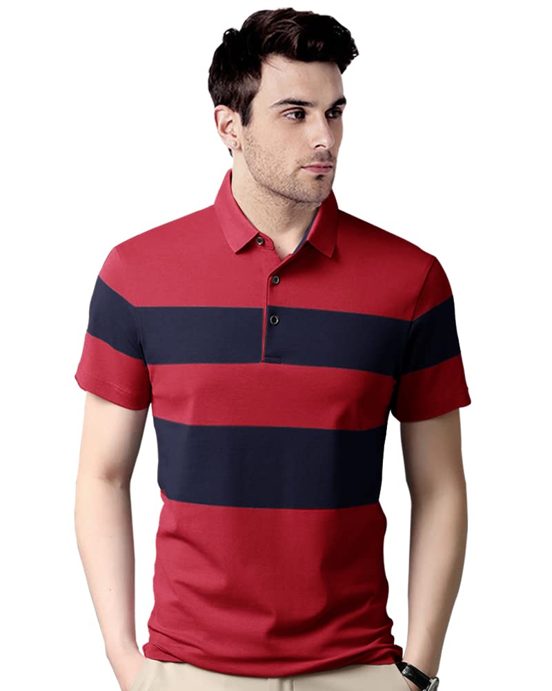 Nobel Monk MenS Regular Fit Polo T Shirt |Half Sleeves |Collar Tshirts |Casual T-Shirt For Men