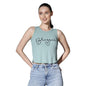 Leriya Fashion Tops For Women | Ribbed Blessed Printed Western Sleeveless Regular Fit Tank Crop Tops For Girls | Casual | Colleg