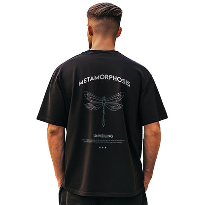 Nobero MenS Graphic Print Oversized Fit T-Shirt (1M-Twrt-C0841_Black