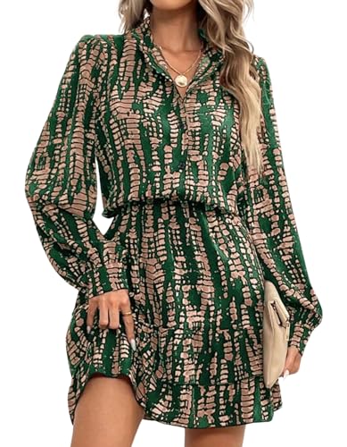 LERIYA FASHION Viscose Rayon Western Mid-Thigh Length Women Party Dress (LF-WD1269_Green