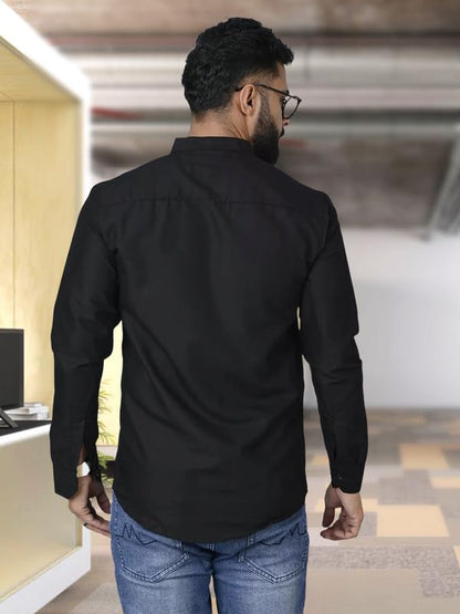 Tee Projekt Shirt for Men Cotton Spread Collar Button Down Long Sleeve Shirt Home, Regular, Home (Pack of 1)