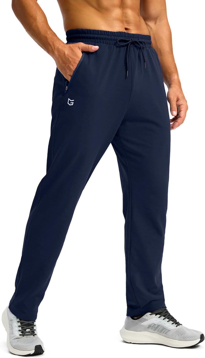 CB-COLEBROOK Mens Fleece Lined Winter Pants with 3 Zipper Pockets Warm Athletic Joggers Workout Running Sweatpants for Men Trec
