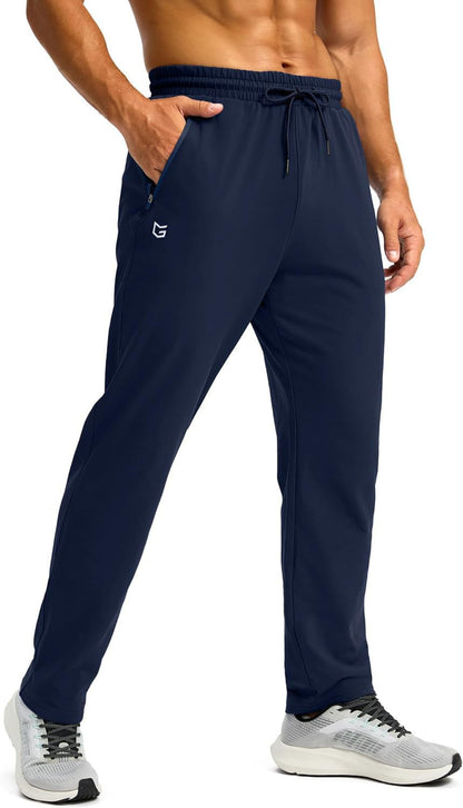 CB-COLEBROOK Mens Fleece Lined Winter Pants with 3 Zipper Pockets Warm Athletic Joggers Workout Running Sweatpants for Men Trec