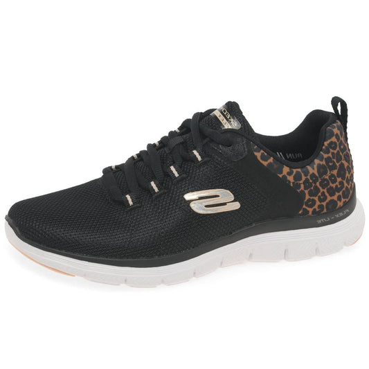 Skechers Women Flex Appeal 4.0 Wild Ballad Leopard Casual Shoes