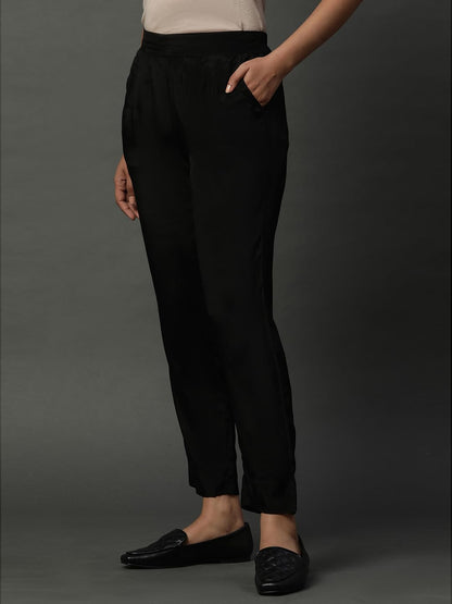 Aurelia Womens Slim Trousers (24FEA60015_Black