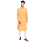 Fabindia Men Chinese Collar Long Kurta Cotton_Xs Yellow