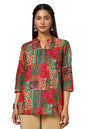 Soch Womens Maroon Cotton Blend Ethnic Motifs Print Tunic