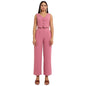 Campus Sutra Womens Salmon Pink Chic Vest Co-Ord Set for Casual Wear | Sleeveless | Polyester Fabric | V Neck Clothing Set Craf