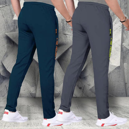 Tee Projekt Lycra Combo Soild & Zippered Pockets Style Regular Fit Track Pant for Men Jogger, Gym Wear, Yoga