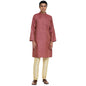 Fabindia Men Silk Blend Long Kurta Comfort Fit Pink_S